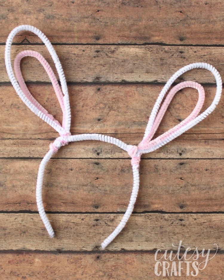 Kids Easter Craft Pipe Cleaner Bunny Ears Cutesy Crafts