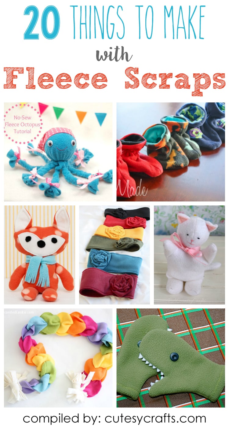 20 Adorable Things to Make with Fleece Scraps - Cutesy Crafts