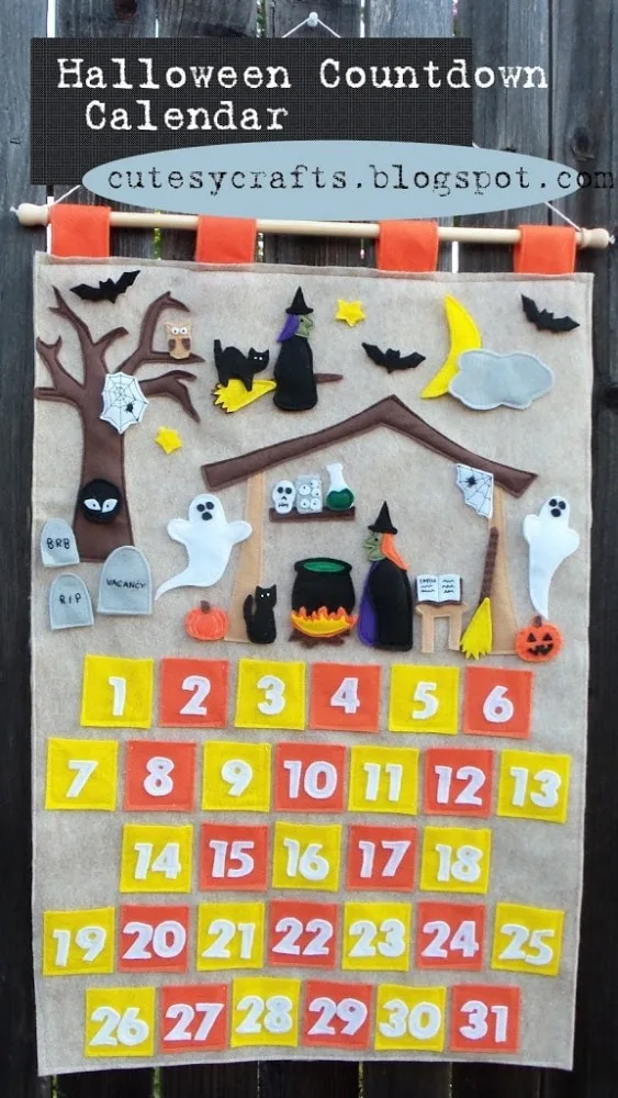Felt Halloween Countdown Calendar