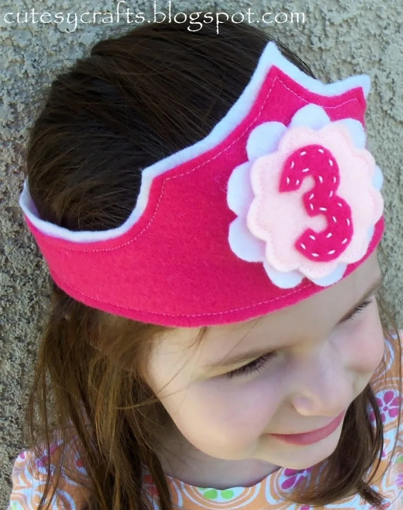 Felt Birthday Crown with Interchangeable Numbers
