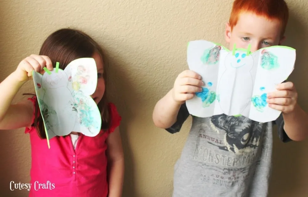 Make this cool caterpillar into butterfly craft with free printables! It's like magic! The caterpillar goes into the chrysalis and then turns into a butterfly.