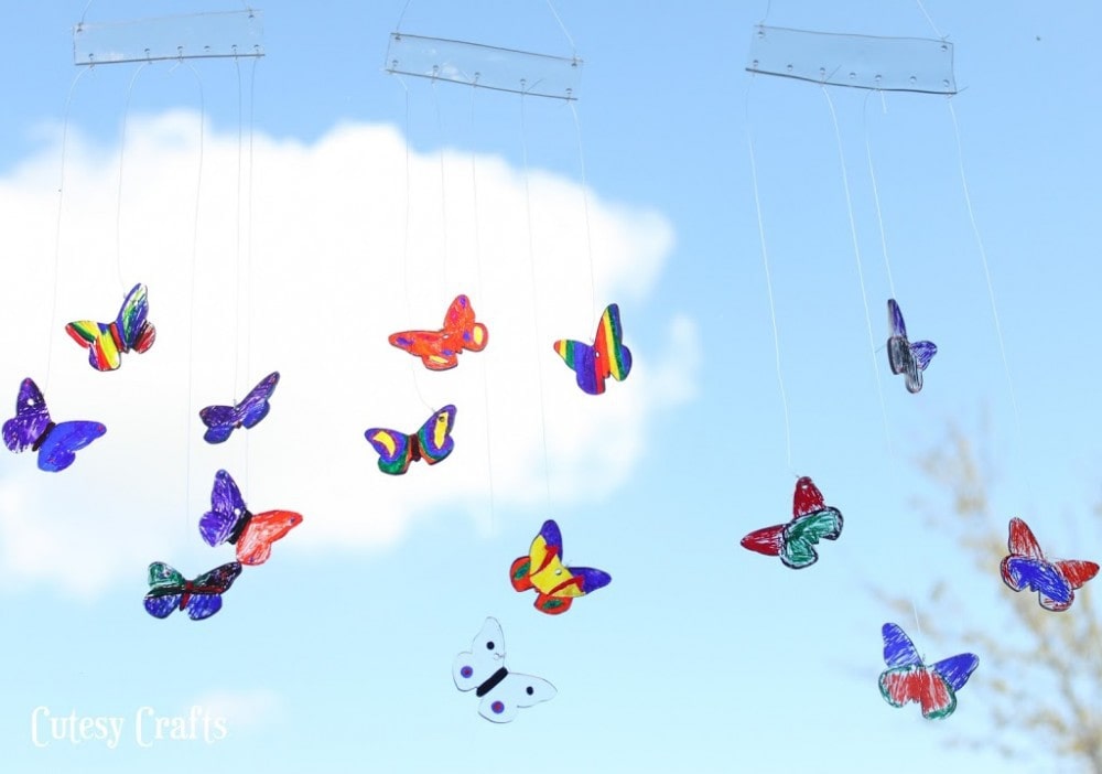 Butterfly Craft Idea - Shrinky Dink Suncatchers