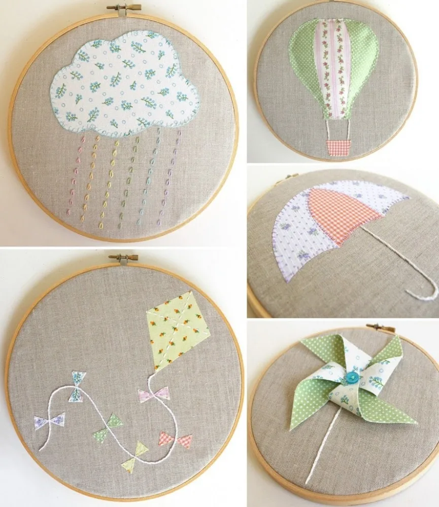 Embroidery Hoop Art with Free Patterns