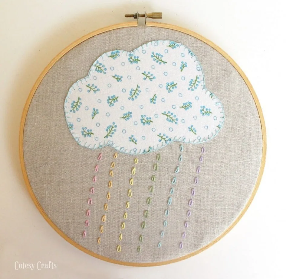 Free Embroidery Hoop Art Patterns - cloud