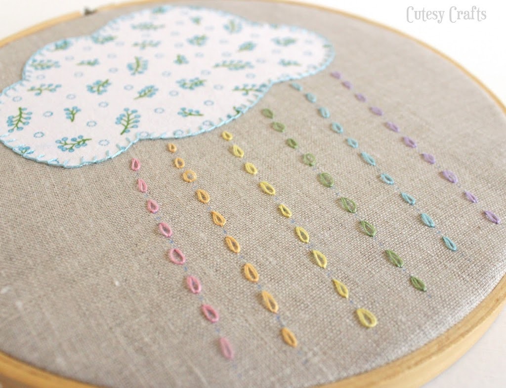 How to Back an Embroidery Hoop with Felt - Cutesy Crafts