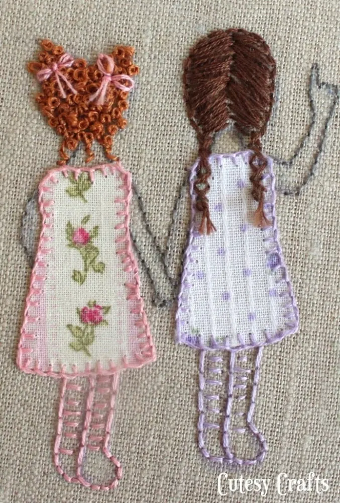 hand embroidered little girls