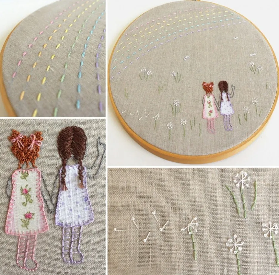 Embroidery Hoop Art with Free Patterns