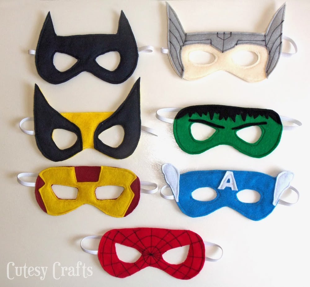 Childrens top Hats - Superheroes Birthday Party Masks UGA Superhero Masks 32 Packs 