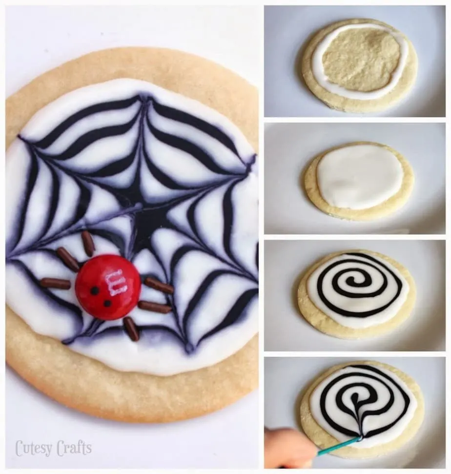 M&M's Spider Cookies - Adorable Halloween cookies!