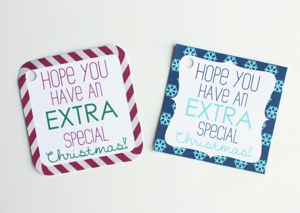 Extra Gum Printable Gift Tags for Christmas
