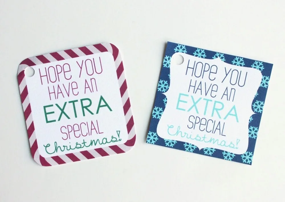 Extra Gum Printable Gift Tags for Christmas