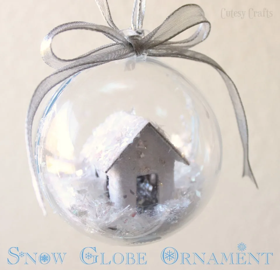 Christmas Snow Globe Craft for Kids - Cutesy Crafts