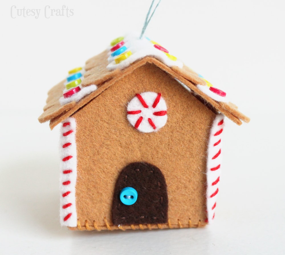 Felt Gingerbread House Ornament - Cutesy Crafts