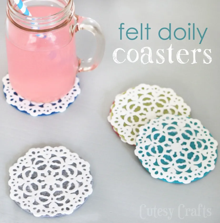 http://www.cutesycrafts.com/2014/05/felt-doily-coasters.html