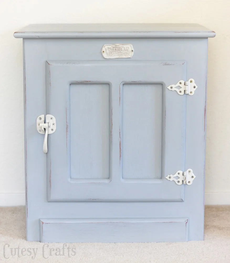 White Clad end table painted gray