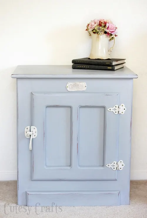White Clad end table painted gray.