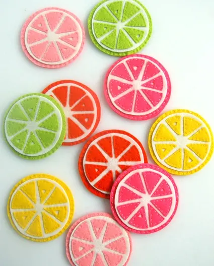 Citrus Coasters from The Purl Bee