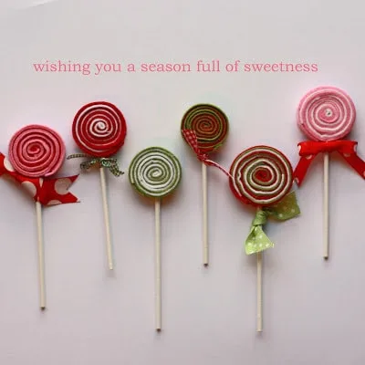 Felt Lollipops from All in One Day's Time