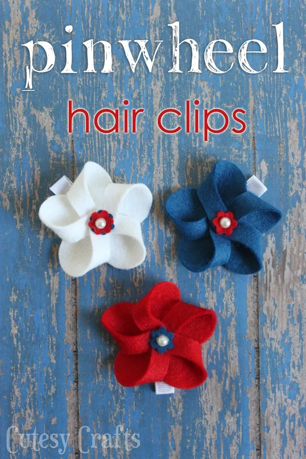 DIY 4th of July Hair Bows - Cutesy Crafts