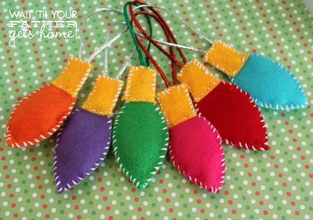 Felt Bulb Ornaments from Wait 'Til Your Father Gets Home