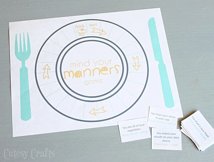 table manners for kids printable