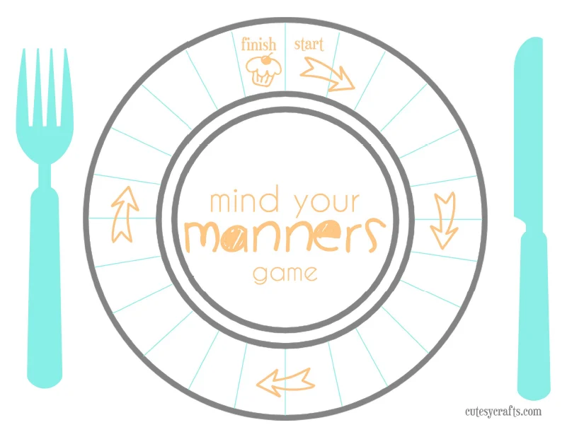 table manners for kids printable