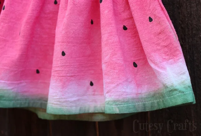 Dip Dye Watermelon Skirt - Made from a flour sack tea towel!