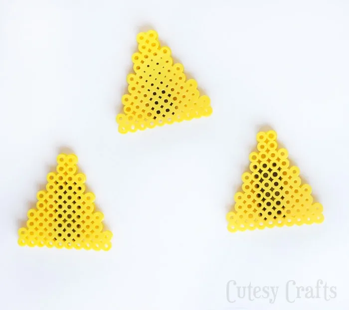 Zelda Perler Bead Magnets - triforce