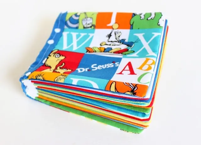 Book sewing kit - Book making kit - book panel fabric - soft book panel -  baby gift fabric panel