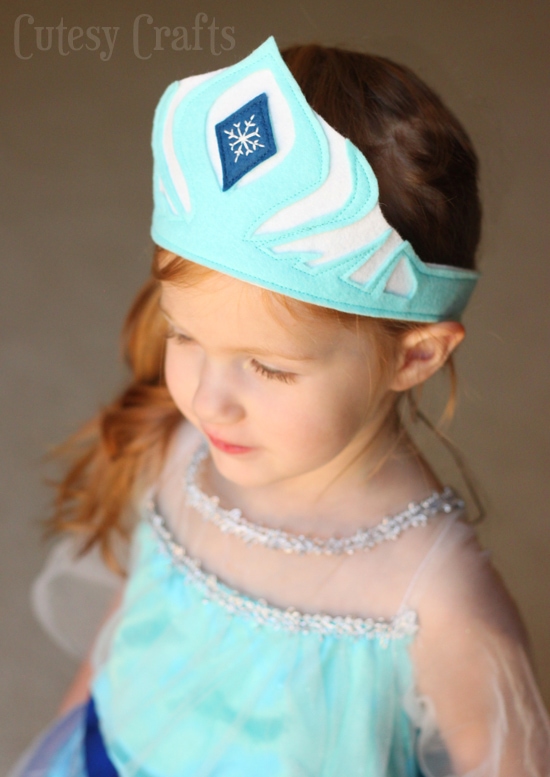 Felt Elsa Crown Template Cutesy Crafts Felt Elsa Crown Template Cutesy Crafts