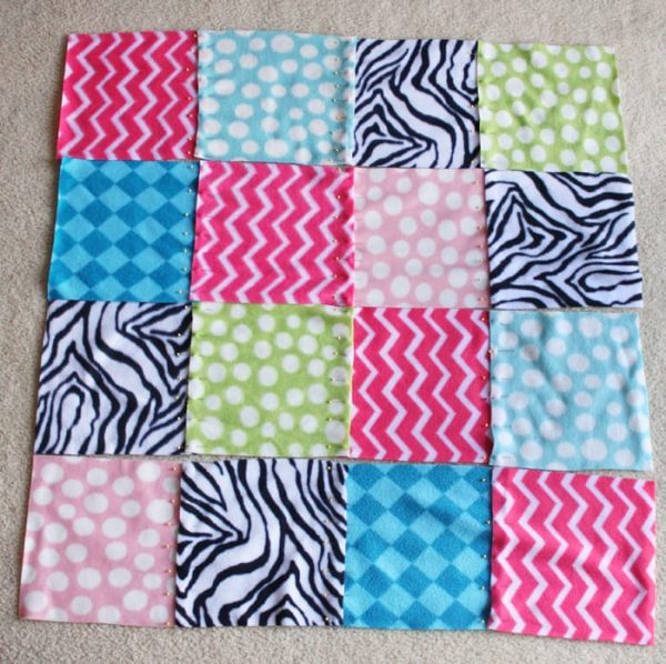 How to Make Fleece Blankets from Scraps Cutesy Crafts