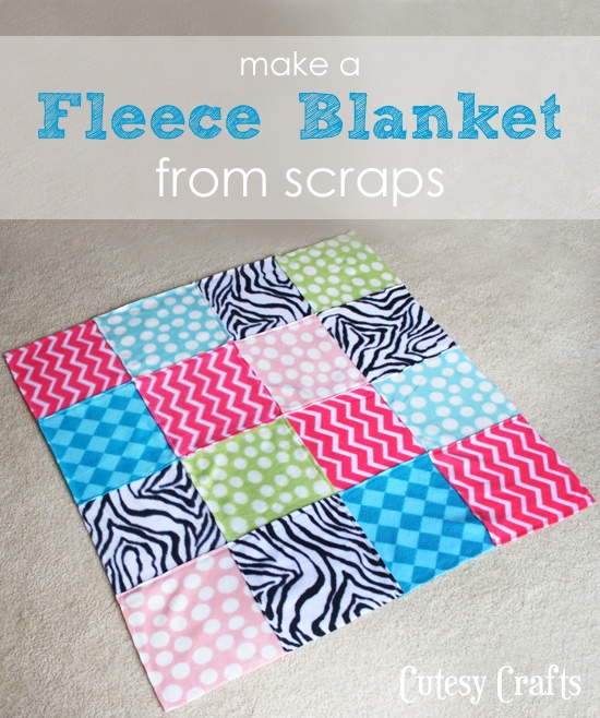 How to Make Fleece Blankets from Scraps - Cutesy Crafts