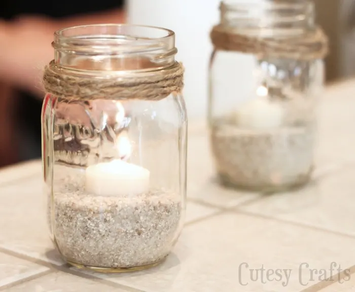 Nautical Mason Jar Candles