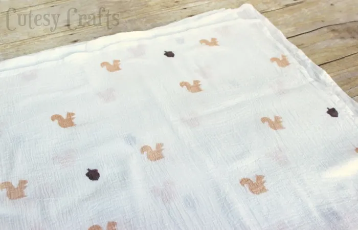 DIY Stamped Muslin Swaddling Blankets