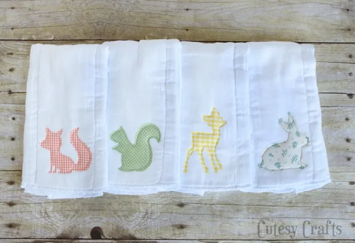 DIY Burp Cloths with Appliques