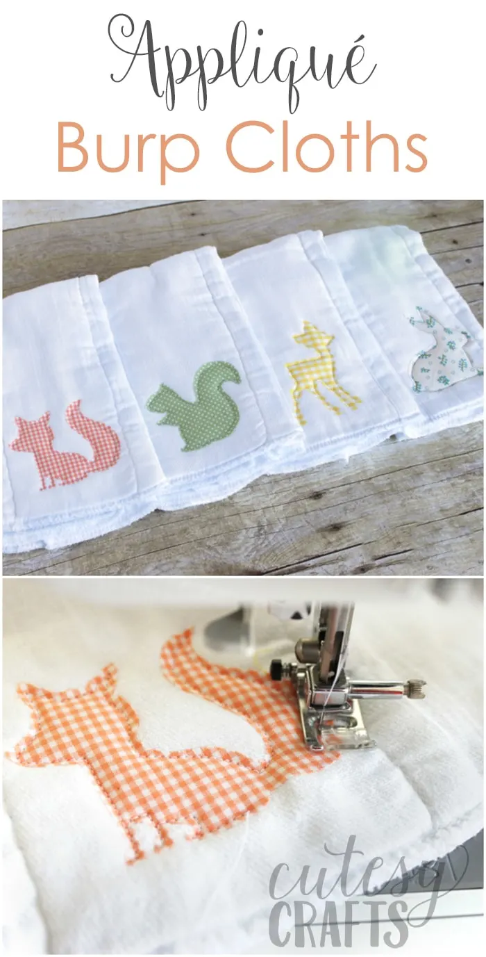 DIY Burp Cloths with Appliques