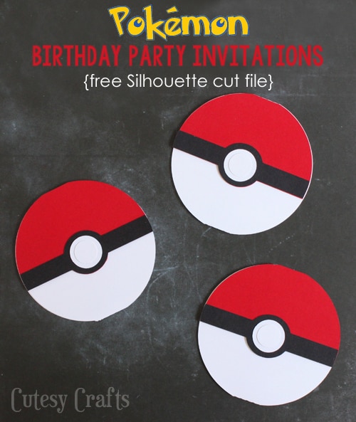 Pokemon Birthday Party Invitations (with free Silhouette cut file) - Cutesy  Crafts