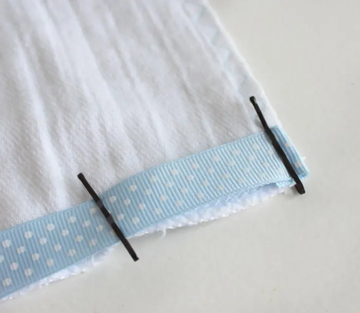 Ribbon-Lined Burp Cloth Tutorial