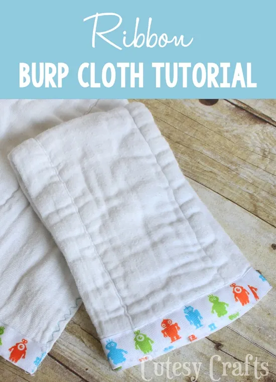 Making burp store cloths from diapers