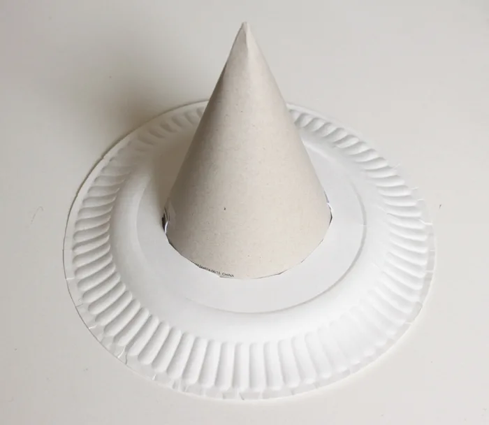 Halloween Craft for Kids - Paper Plate Witch Hats