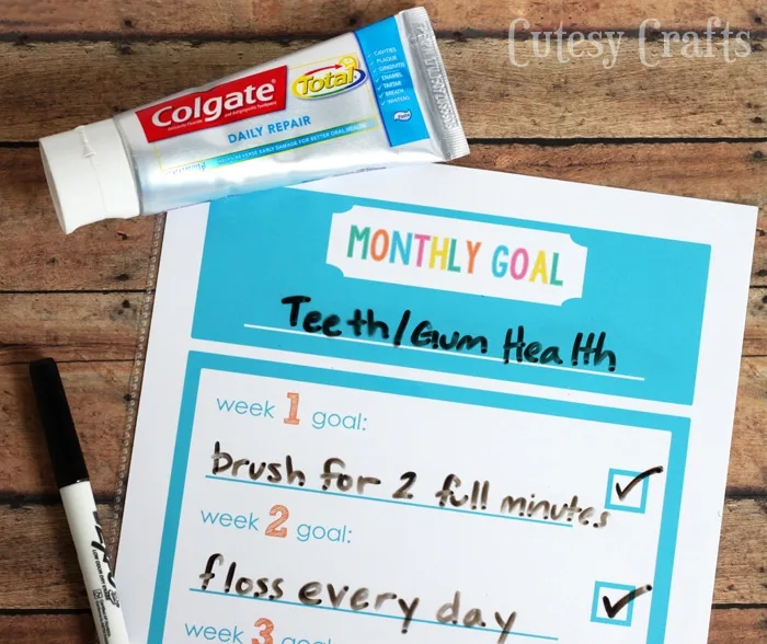 Small Steps to Make Healthy Changes - Printable Goals Sheet #DailyRepairDifference #ad