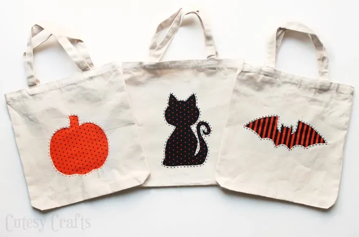 Reverse Applique DIY Trick-or-Treat Bags