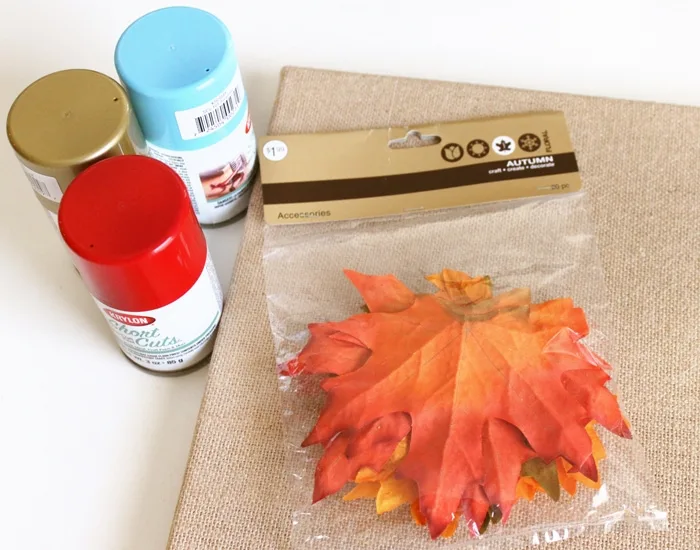 Fall Craft - Leaf-Stenciled Canvas