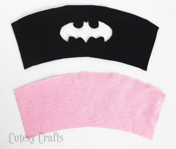 Felt Batgirl or Batman Superhero Cuffs