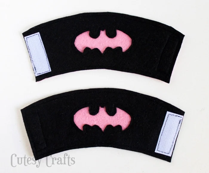 Felt Batgirl or Batman Superhero Cuffs