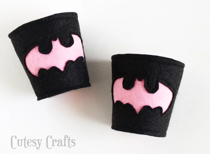 Felt Batgirl or Batman Superhero Cuffs