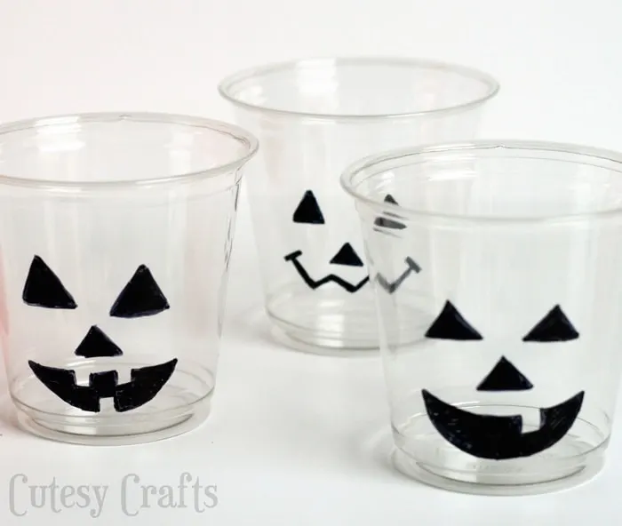 Halloween Party Idea - Jack-O-Lantern Cups #CVS4FantaFun #ad