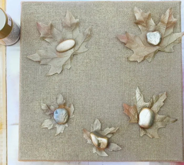 Fall Craft - Leaf-Stenciled Canvas