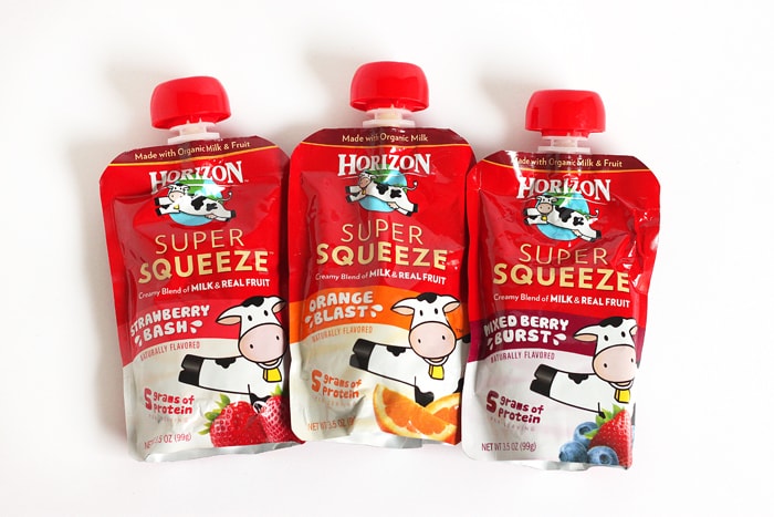 Horizon Squeeze Fruit Pouches #HorizonLunch #ad