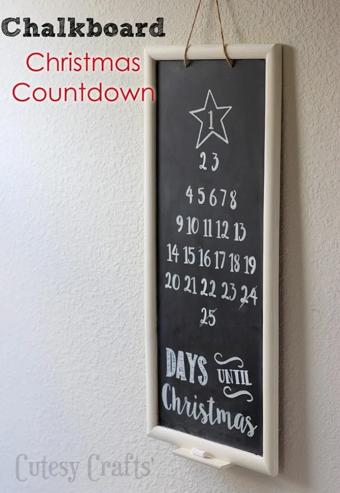 Chalkboard Christmas Countdown Tutorial #ad #ShopConsumerCrafts